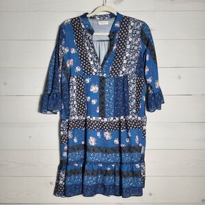 Women's Floral Patchwork Dress Coastal Cowgirl Western Cottagecore BOHO